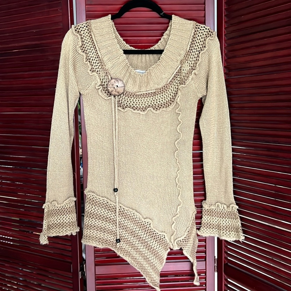 Boston Proper brown asymmetric sweater